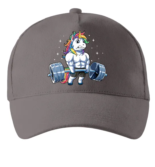 Кепка Єдиноріг з штангою Сірий фото