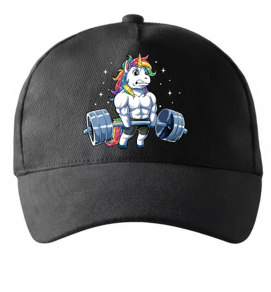 Кепка Єдиноріг з штангою Чорний фото
