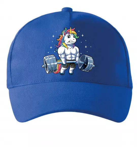 Кепка Єдиноріг з штангою Яскраво-синій фото