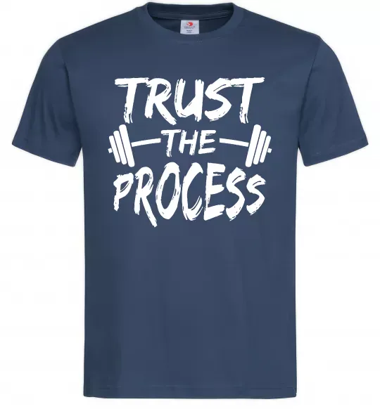 Чоловіча футболка Trust the process Темно-синій фото