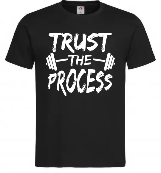 Чоловіча футболка Trust the process Чорний фото