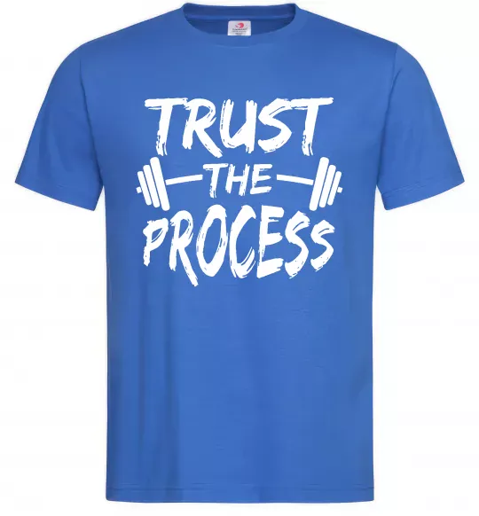 Чоловіча футболка Trust the process Яскраво-синій фото