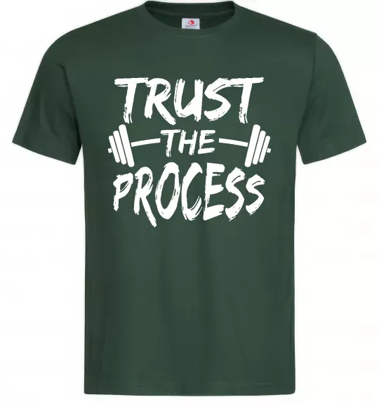 Чоловіча футболка Trust the process Темно-зелений фото