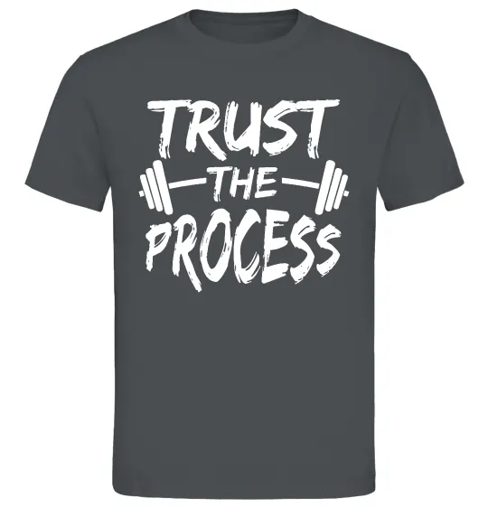 Чоловіча футболка Trust the process Графіт фото