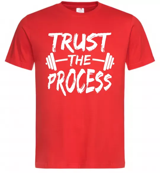 Чоловіча футболка Trust the process Червоний фото