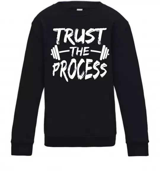 Детский Свитшот Trust the process Черный фото