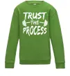 Детский Свитшот Trust the process Лаймовый фото