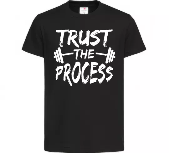 Дитяча футболка Trust the process Чорний фото