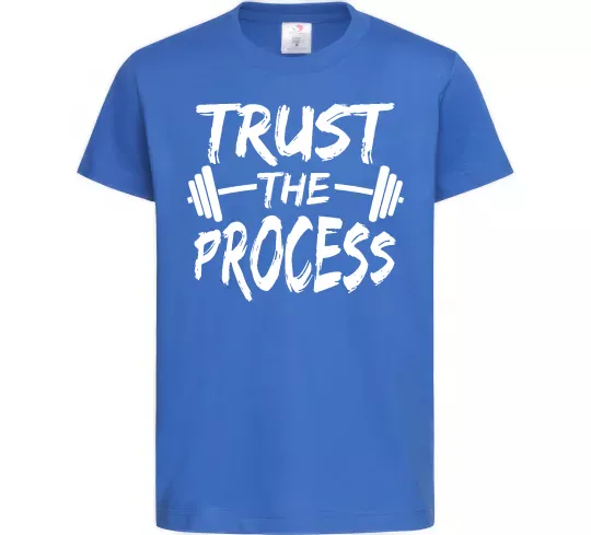 Дитяча футболка Trust the process Яскраво-синій фото