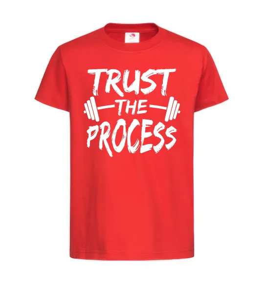 Детская футболка Trust the process Красный фото
