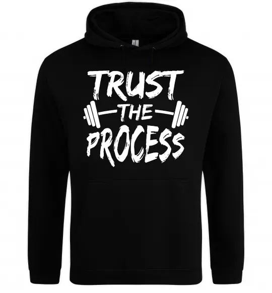 Чоловіча толстовка (худі) Trust the process Чорний фото