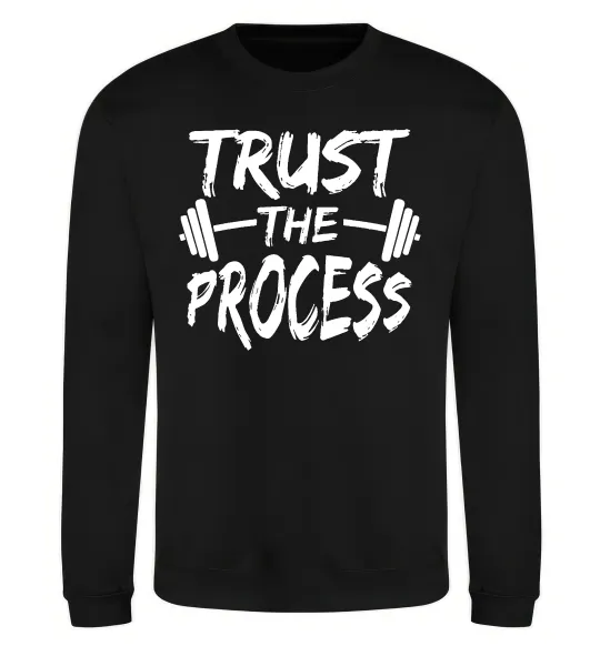 Свитшот Trust the process Черный фото
