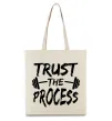 Еко-сумка Trust the process Бежевий фото