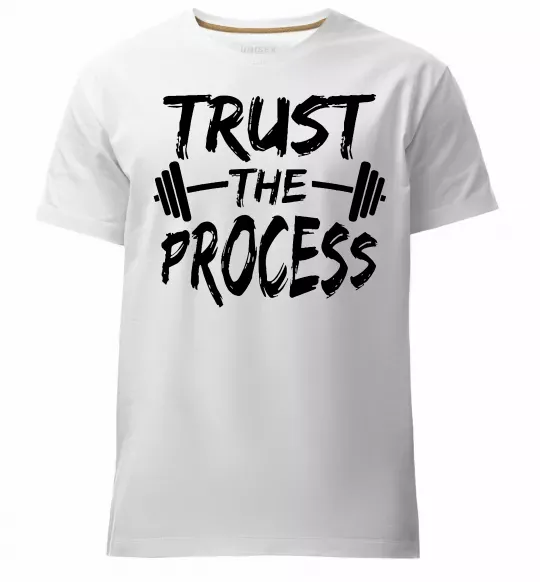 Чоловіча преміум футболка Trust the process Білий фото