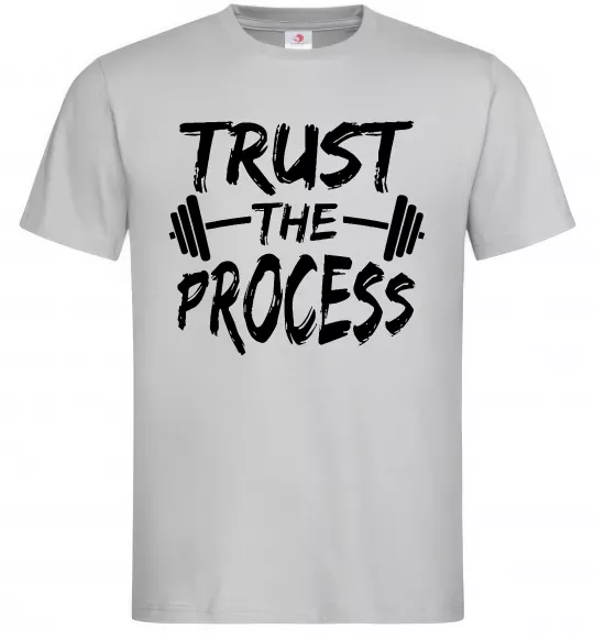 Чоловіча футболка Trust the process Сірий фото
