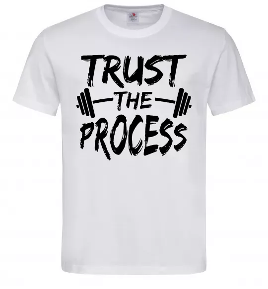 Чоловіча футболка Trust the process Білий фото