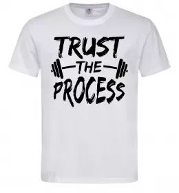 Чоловіча футболка Trust the process Білий фото