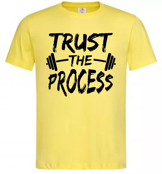 Чоловіча футболка Trust the process Лимонний фото