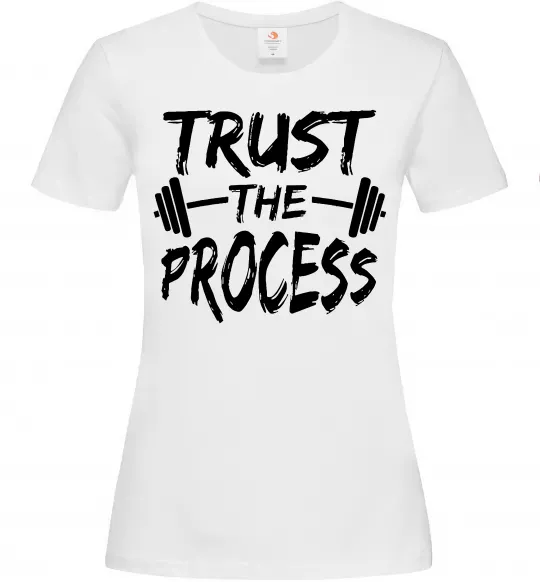 Жіноча футболка Trust the process Білий фото