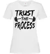 Жіноча футболка Trust the process Білий фото