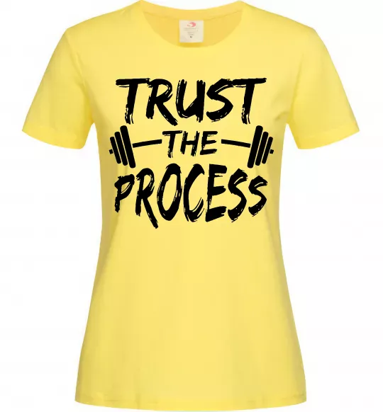 Жіноча футболка Trust the process Лимонний фото