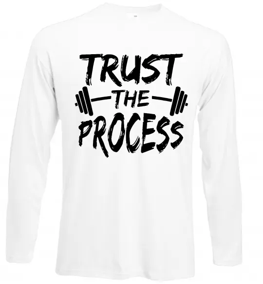 Лонгслів Trust the process Білий фото