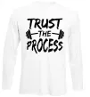 Лонгслів Trust the process Білий фото