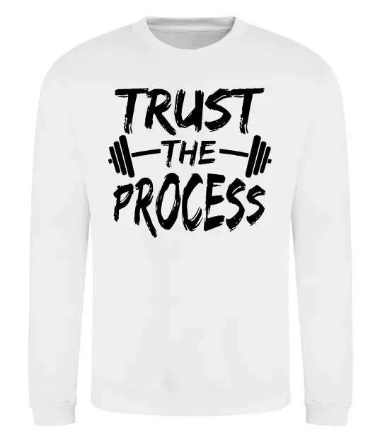 Світшот Trust the process Білий фото