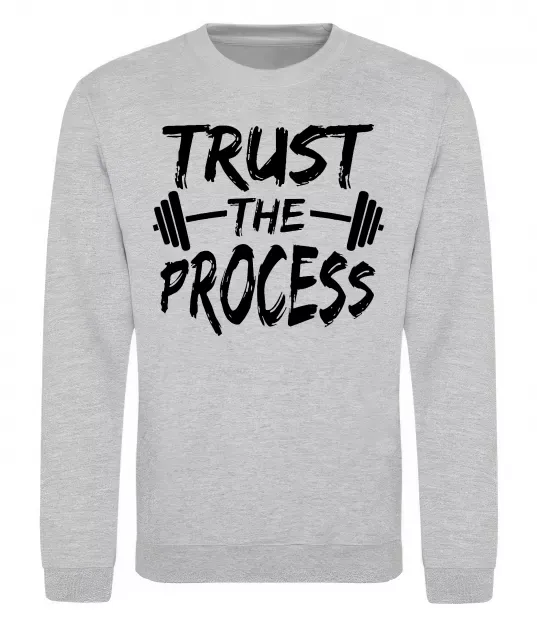 Світшот Trust the process Сірий меланж фото