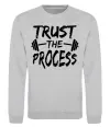 Світшот Trust the process Сірий меланж фото
