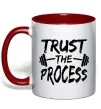 Чашка з кольоровою ручкою Trust the process Червоний фото