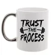 Чашка з кольоровою ручкою Trust the process Срібло фото