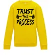 Детский Свитшот Trust the process Солнечно желтый фото