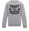 Детский Свитшот Trust the process Серый меланж фото