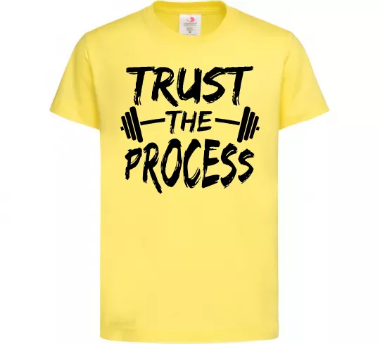 Дитяча футболка Trust the process Лимонний фото