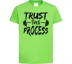 Дитяча футболка Trust the process Лаймовий фото