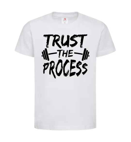 Детская футболка Trust the process Белый фото