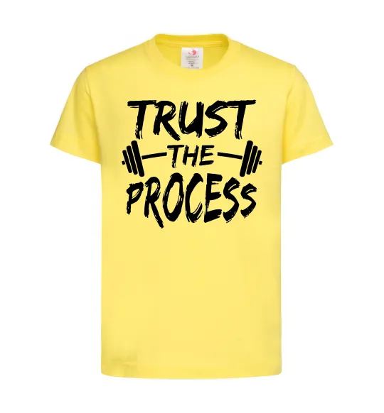 Детская футболка Trust the process Лимонный фото