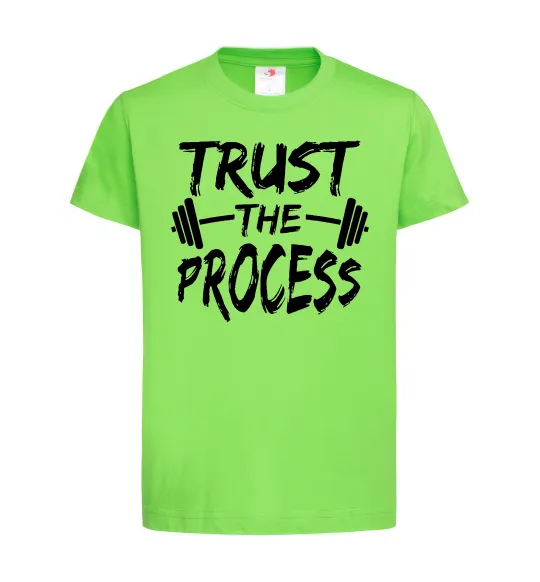Детская футболка Trust the process Лаймовый фото