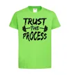 Детская футболка Trust the process Лаймовый фото