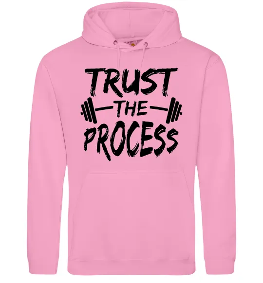 Мужская толстовка (худи) Trust the process Розовый фото