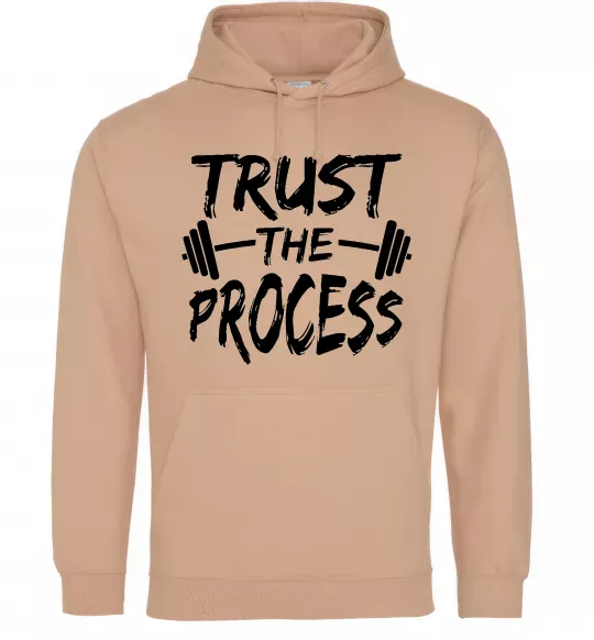 Чоловіча толстовка (худі) Trust the process Пісочний фото
