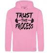 Женская толстовка (худи) Trust the process Розовый фото