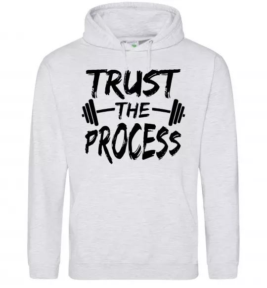 Жіноча толстовка (худі) Trust the process Сірий меланж фото