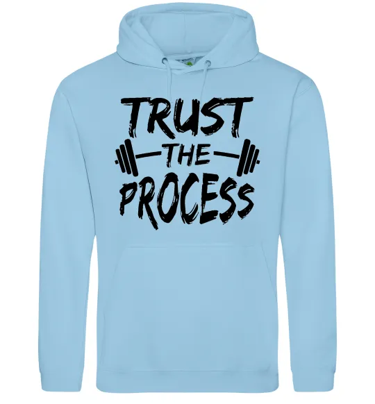 Женская толстовка (худи) Trust the process Голубой фото