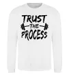 Свитшот Trust the process Белый фото