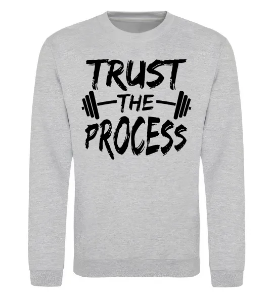 Свитшот Trust the process Серый меланж фото