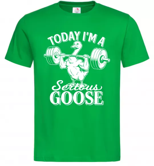 Чоловіча футболка Today i`m a serious goose Зелений фото