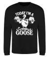 Світшот Today i`m a serious goose Чорний фото