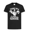 Детская футболка Today i`m a serious goose Черный фото